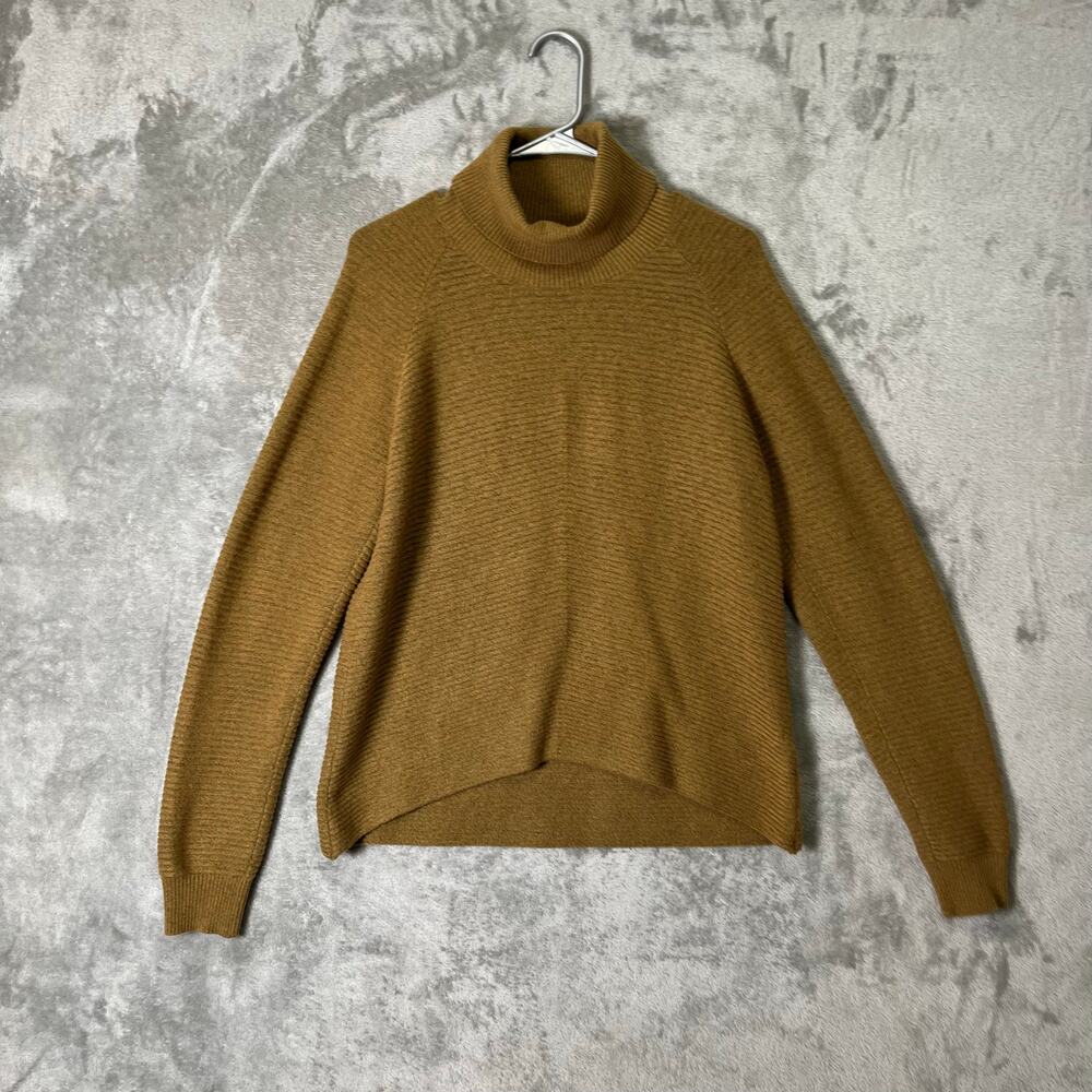 Kuhl Solace Sweater Size Medium Cotton Merino Wool Blend‎ Antique Gold Hiking